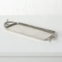 Boltze Schaal - Aluminium - Dikte 5cm - Zilver -60x21cm - Gewei