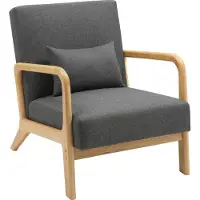CLP Fauteuil Hibbing - Met armleuning volwassen - Relax - Design - Landelijk - Stof - donkergrijs