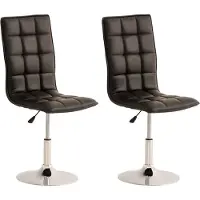 CLP Peking Set van 2 Eetkamerstoelen - Kunstleer zwart