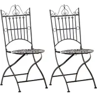CLP Sadao Set van 2 tuinstoelen - Opvouwbaar - bronzen