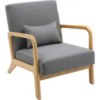 CLP Fauteuil Hibbing - Met armleuning volwassen - Relax - Design - Landelijk - Stof - licht grijs