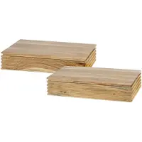 AnLi Style Nachtkastje 1L set/2 layer L (Naturel, 40x8x25cm)