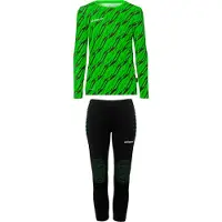 Uhlsport Progressive Keepersset Lange Mouwen Kids Felgroen Zwart