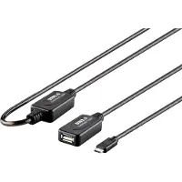 Renkforce RF-4752800 USB-kabel USB 2.0 USB-C stekker, USB-A bus 7.50 m Zwart Vergulde steekcontacten