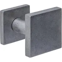 Intersteel Voordeurknop Vierkant 60x60mm Eenzijdige Montage RVS Getrommeld