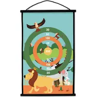 Scratch dartbord Safari 2 zijdig 60 x 38 met 6 dartpijlen