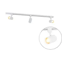 QAZQA Smart railsysteem wit 1-fase 3-lichts incl. Wifi GU10 - Iconic Jeana