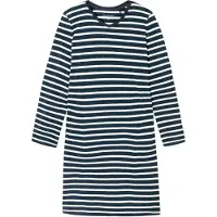 Schiesser Nachthemd 'Casual Essentials' donkerblauw / wit