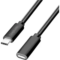 Logilink CU0210, USB 2.0 verlengkabel, zwart, 1,0 meter