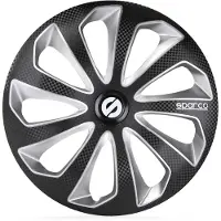 Sparco 4-Delige Sparco Wieldoppenset Sicilia 16-inch zwart/zilver/carbon