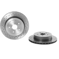 Brembo Remschijf 0978132X achter, gelocht, geventileerd, geperforeerd, 1 Stuk