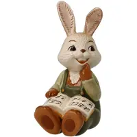 Goebel Paashaas Haas School - Vroeg Oefent Verzamelfiguur, konijn aan het lezen (1 stuk)