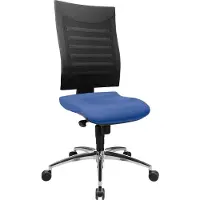 Schäfer Shop Bureaustoel SSI Proline S2 - synchroonmechanisme - ergonomisch wervelsteun - afronding ter hoogte van de knieën - zonder armleuningen - blauw en zwart -
