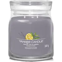 Yankee candle - Black Tea & Lemon Medium Geurkaars - 50 branduren - 2 lonten