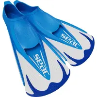 Seac Sub Palmes Chaussantes Courtes Team de Natation Plongée Activités Aquatiques et Nautiques - Bleu