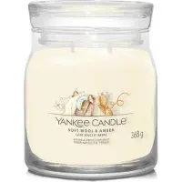Yankee candle - Soft Wool & Amber Medium Geurkaars - 50 branduren - 2 lonten
