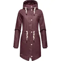 NAVAHOO Functionele jas 'Flower of Ocean' bordeaux / wit
