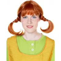 Maskworld Pippi Langkous Pruik Deluxe - Carnavalskostuum accessoire