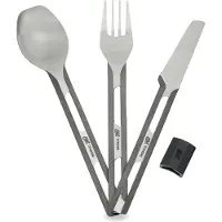Esbit Camping Bestek - Titanium - Siliconen Sleeve - Extra Diepe Lepel