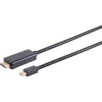 S-Impuls Mini DisplayPort 1.2 naar HDMI 1.4 kabel (4K 30 Hz) / zwart - 3 meter