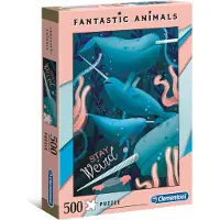 Clementoni Legpuzzel - Fantastic Animals - Narwal - 500 Stukjes - Eindejaarsknaller