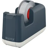 Leitz tafeldispenser voor plakfolie Cosy, voor rollen met L 33 m x B 19 mm, voeten, incl. plakfolierol, kunststof, grijs
