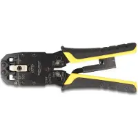 DeLOCK Universal Crimping Tool with wire stripper for 10P (RJ50), 8P (RJ45), 6P (RJ12/11), 6P DEC or 4P modular plugs