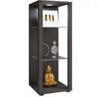 VCM GlasolM vitrinekast 3 planken antraciet.