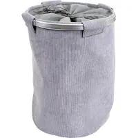 MCW Wasbak -C34, Wasmand Wasbox Waszak Wasbak met net, 55x39cm 65l ~ koord grijs