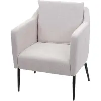 MCW Lounge fauteuil -H93a, fauteuil cocktail fauteuil relax fauteuil ~ stof/textiel crème-beige