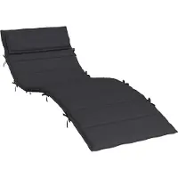 vidaXL Ligbedkussen 180x60x4 cm oxford stof zwart