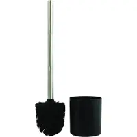 Spirella MSV Toiletborstel in MDF houder/rvs wc-borstel - fuchsia roze - 37 cm - Toiletborstels