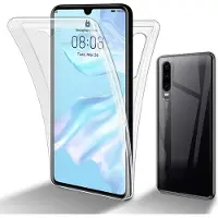 Cadorabo Hoesje geschikt voor Huawei P30 in TRANSPARANT - 360° Full Body Case Cover Beschermhoes Voor- en achterbescherming, all-round bescherming met displaybescherming