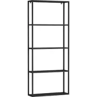 En.casa Wandplank Jämijärvi staal 140x60x18 cm zwart