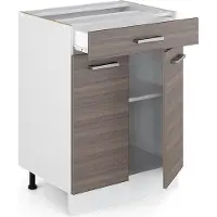 Vicco R-Line Keukenonderkast – 60 cm met lade, zonder werkblad Edel grijs