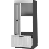 Vicco Hoge kast Fame-Line Wit landelijk/Antraciet 60 cm, Model 38581