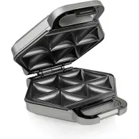 Princess Samosa en Snackmaker - Bladerdeeghapjes - Empanada - Appelflappen - 10 hapjes - 700 Watt - Grijs -123002