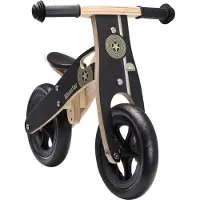 Bikestar houten loopfiets, 10 inch wielen, zwart unisex