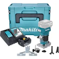 Makita DRT 52 RG1J accu kantenfrees 18 V 6 mm borstelloos + 1x accu 6.0 Ah + lader + Makpac