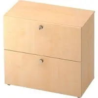 Hammerbacher TOPAS LINE archiefkast, 2 dossierhoogtes, met volledig uittrekbare loper, ahorn decor/mapeldoorn decor