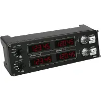 Logitech Saitek Pro Flight Radio Panel PZ69 Vliegsimulator controller USB PC Donkergrijs