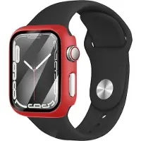 Strap-it Geschikt voor Apple Watch PC hard Case - Geschikt voor Apple Watch 4 / 5 / 6 / SE - 44 mm - rood - hoesje - beschermhoes - protector - bescherming