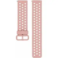 Strap-it Siliconen Smartwatch bandje - Geschikt voor Fitbit Versa / Versa 2 siliconen bandje met gaatjes - roze - Horlogeband / Polsband / Armband - Maat: Maat S