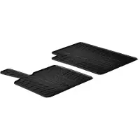 GledRing Rubbermatten Smart ForTwo 2006-2014 (T profiel 2-delig + montageclips) voor o.a. SMART