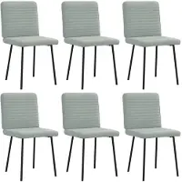 vidaXL Eetkamerstoelen 6 st fluweel lichtgrijs