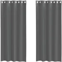 vidaXL Gordijnen voile met doorvoertules 2 st 140x225 cm donkergrijs