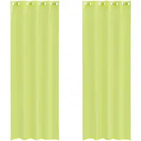 vidaXL Gordijnen Voile met doorvoertules 2 st 140x260 cm appelgroen