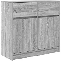 vidaXL Dressoir met lade, grijs Sonoma, 80x34x76 cm, houtvezel
