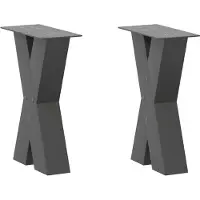 vidaXL Salontafelpoten 2 st X-vormig 28x(42-43) cm staal antraciet