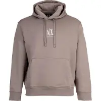 Armani Exchange Sweatshirt donkerbeige / wit